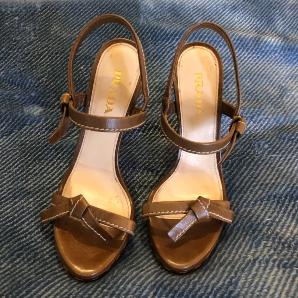 Prada leather heels